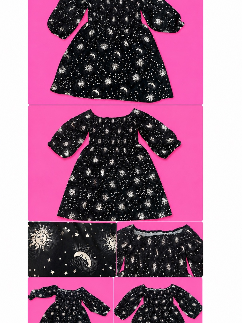 Navy Celestial Print Smocked Dress - Fits up to SIZE XL - Etsy Boutique Find